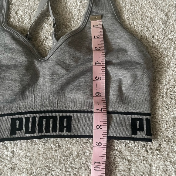 Puma Gray & Black Crisscross Sports Bra - Picture 4 of 7